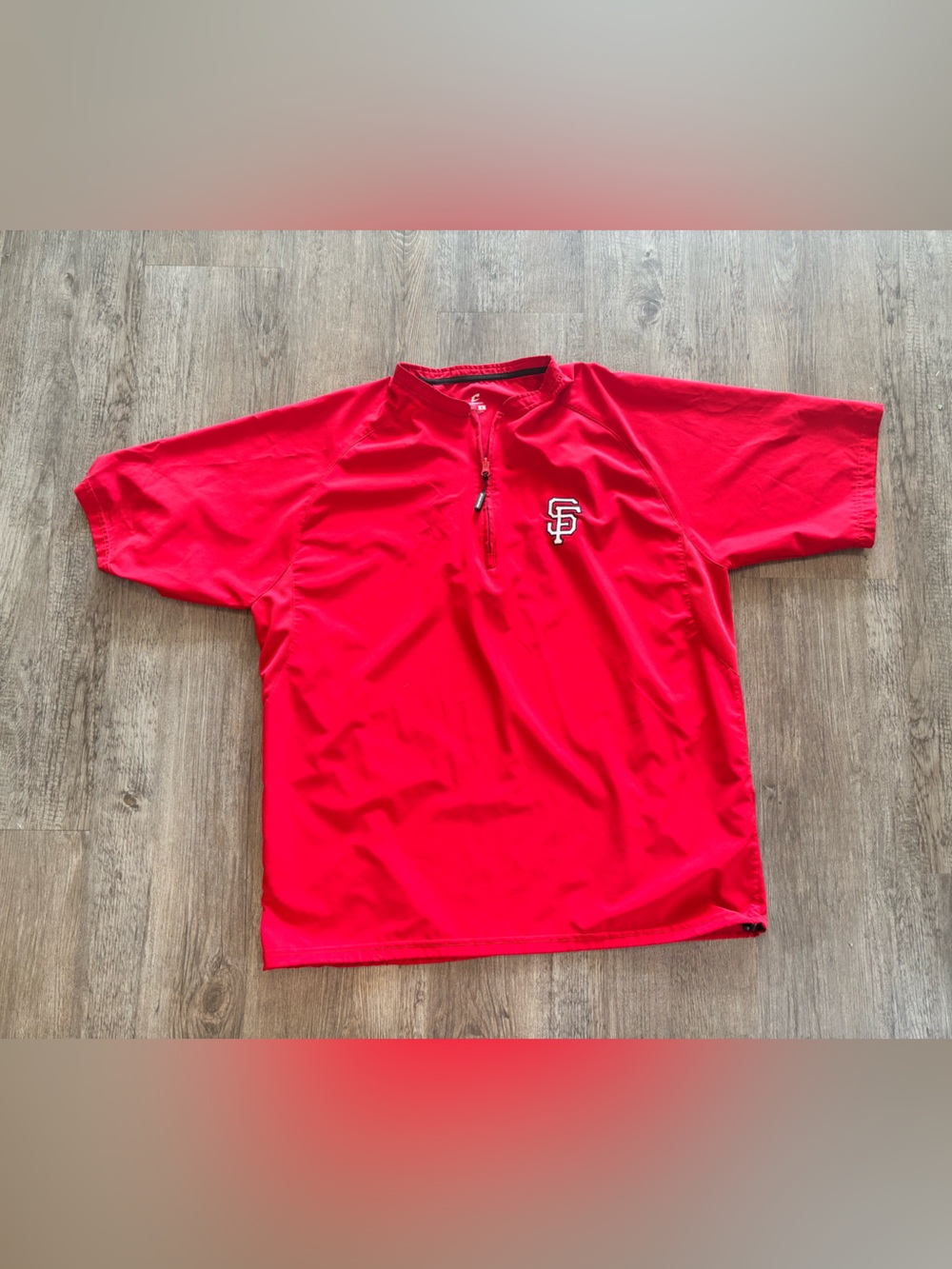 Chamorro Men’s Cage Jacket Red SF Logo Short Sleeve Pullover